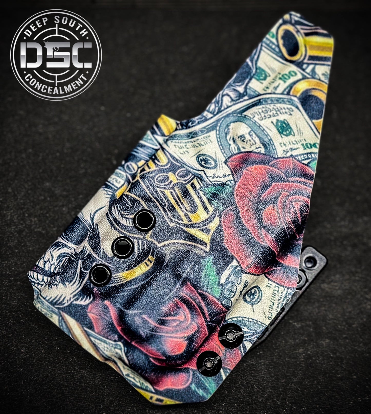 Glock 19/23/32/45 w/Streamlight TLR7 Money & Mafia Design RH IWB Holster