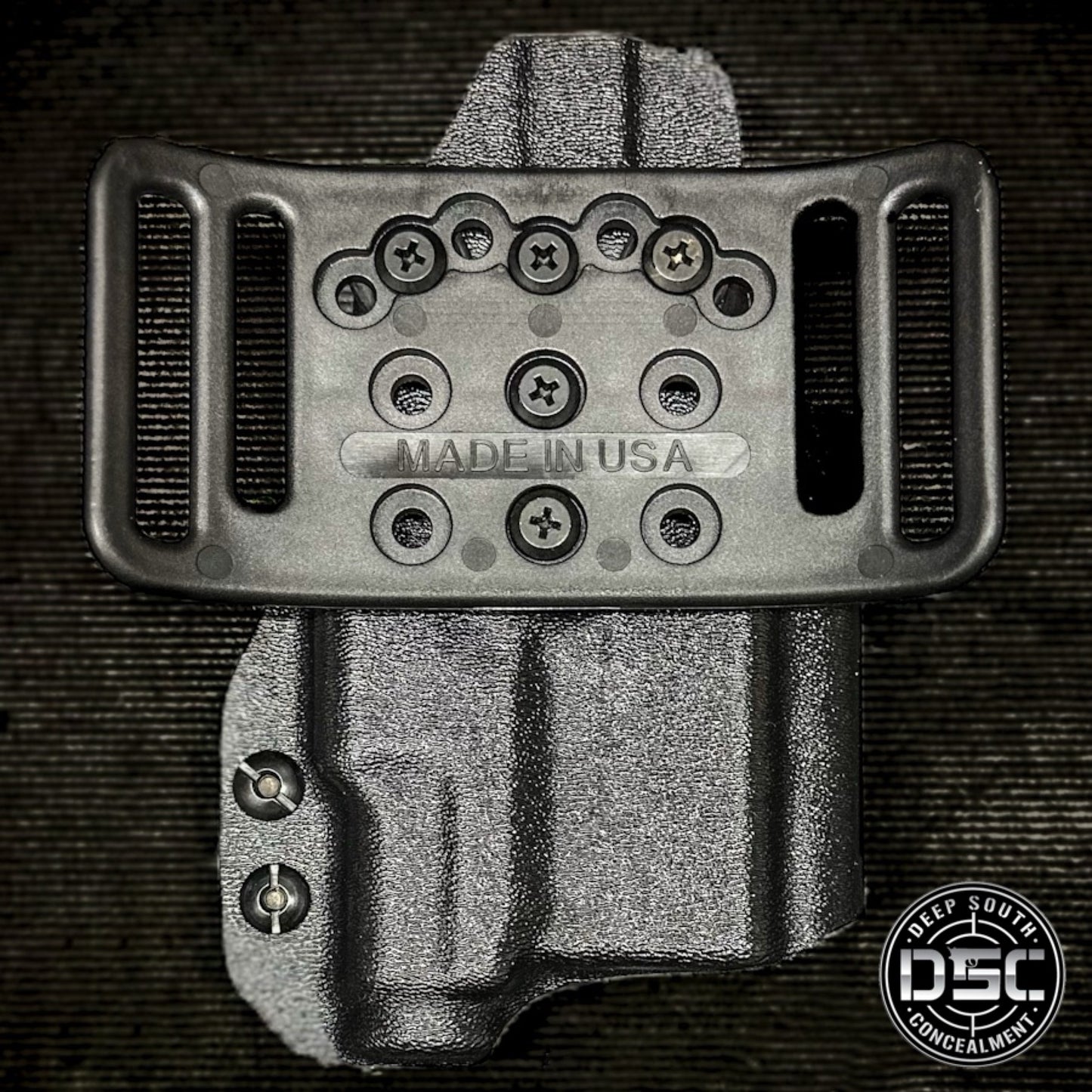 Glock 43X MOS w/Streamlight TLR7 Sub RH Black OWB Belt Slide Holster