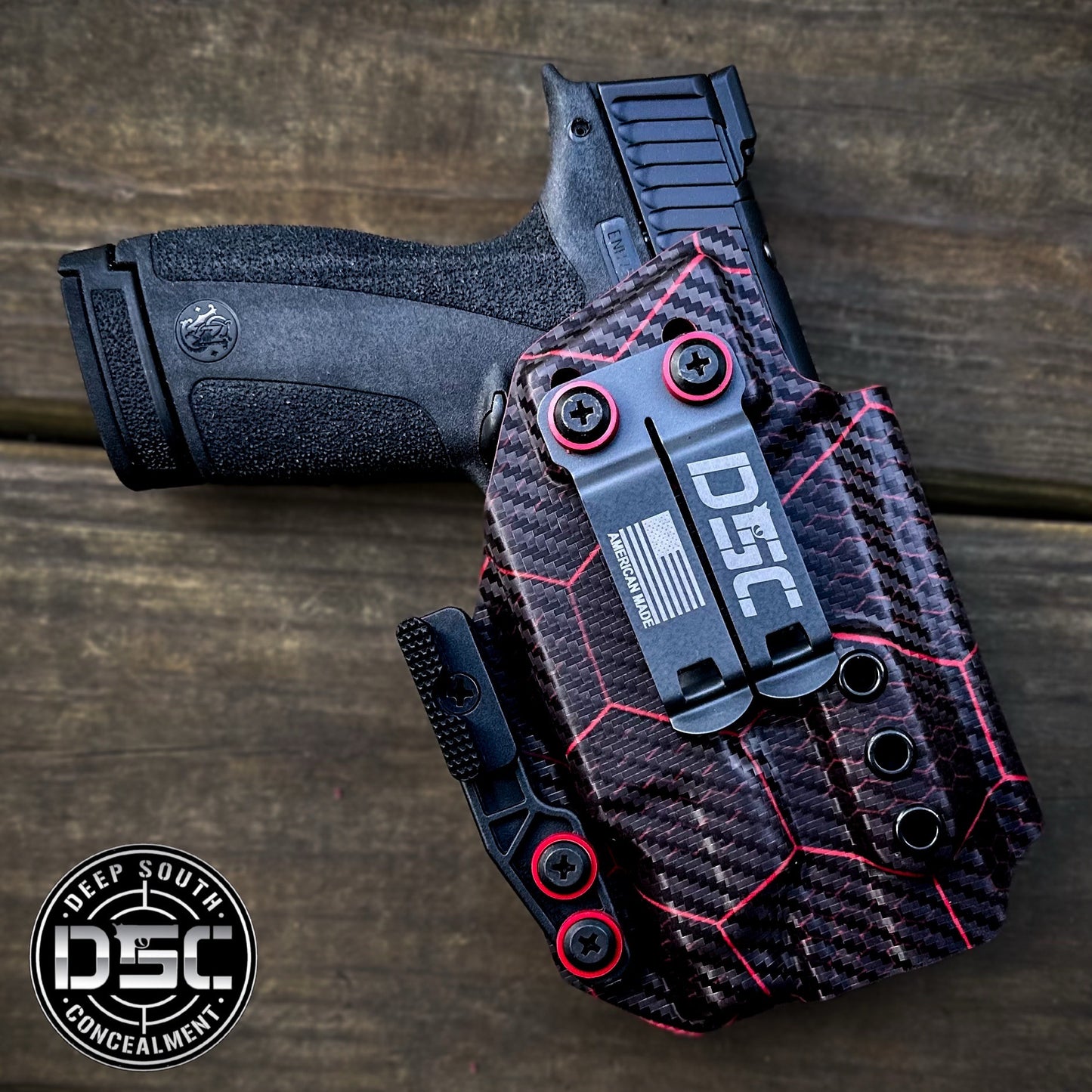 Smith & Wesson Shield X w/Streamlight w/TLR7 SUB Red/Blk Hex Carbon Fiber RH IWB