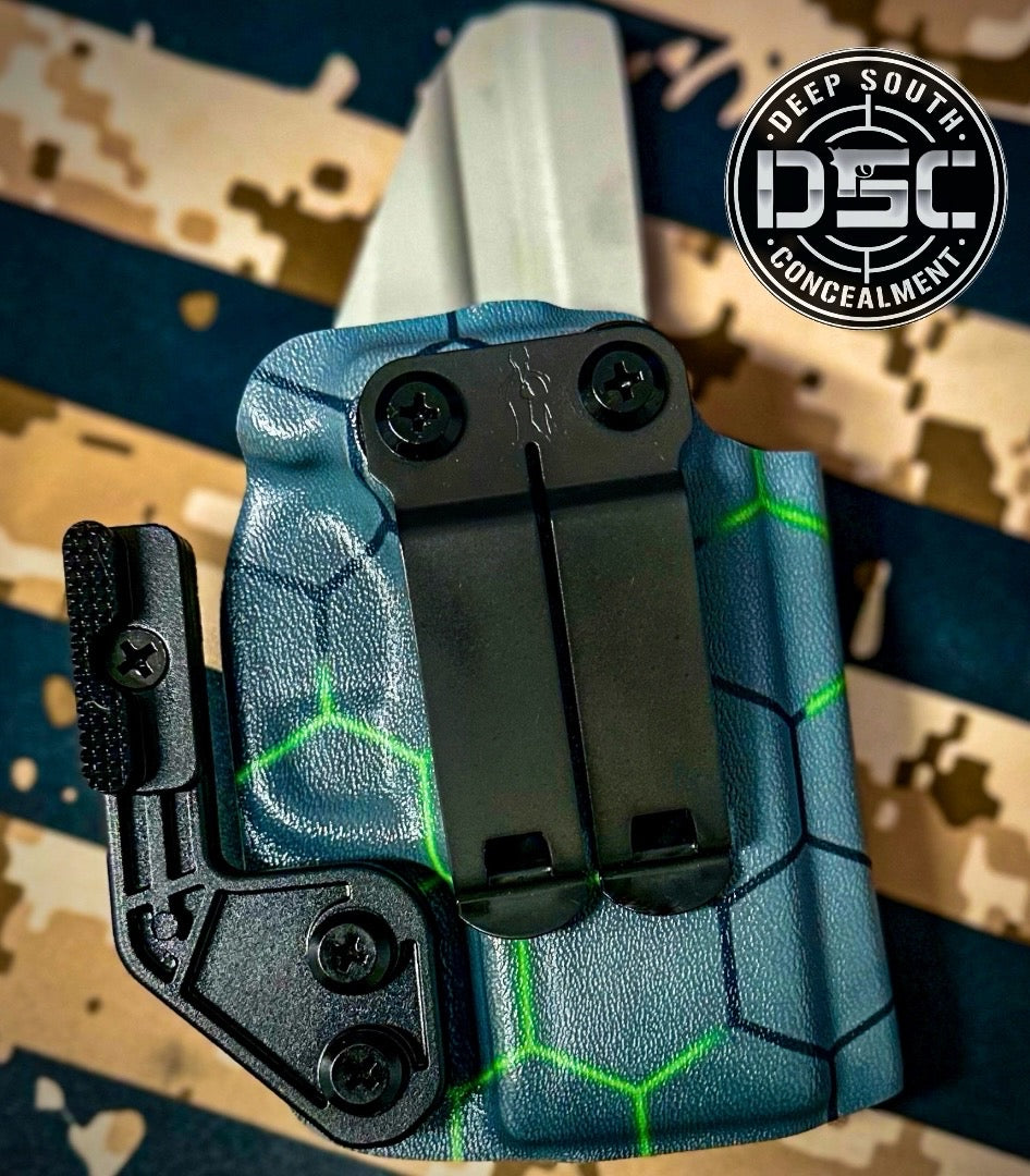 Springfield Armory Hellcat Custom Hexagon Print RH IWB Concealment Holster