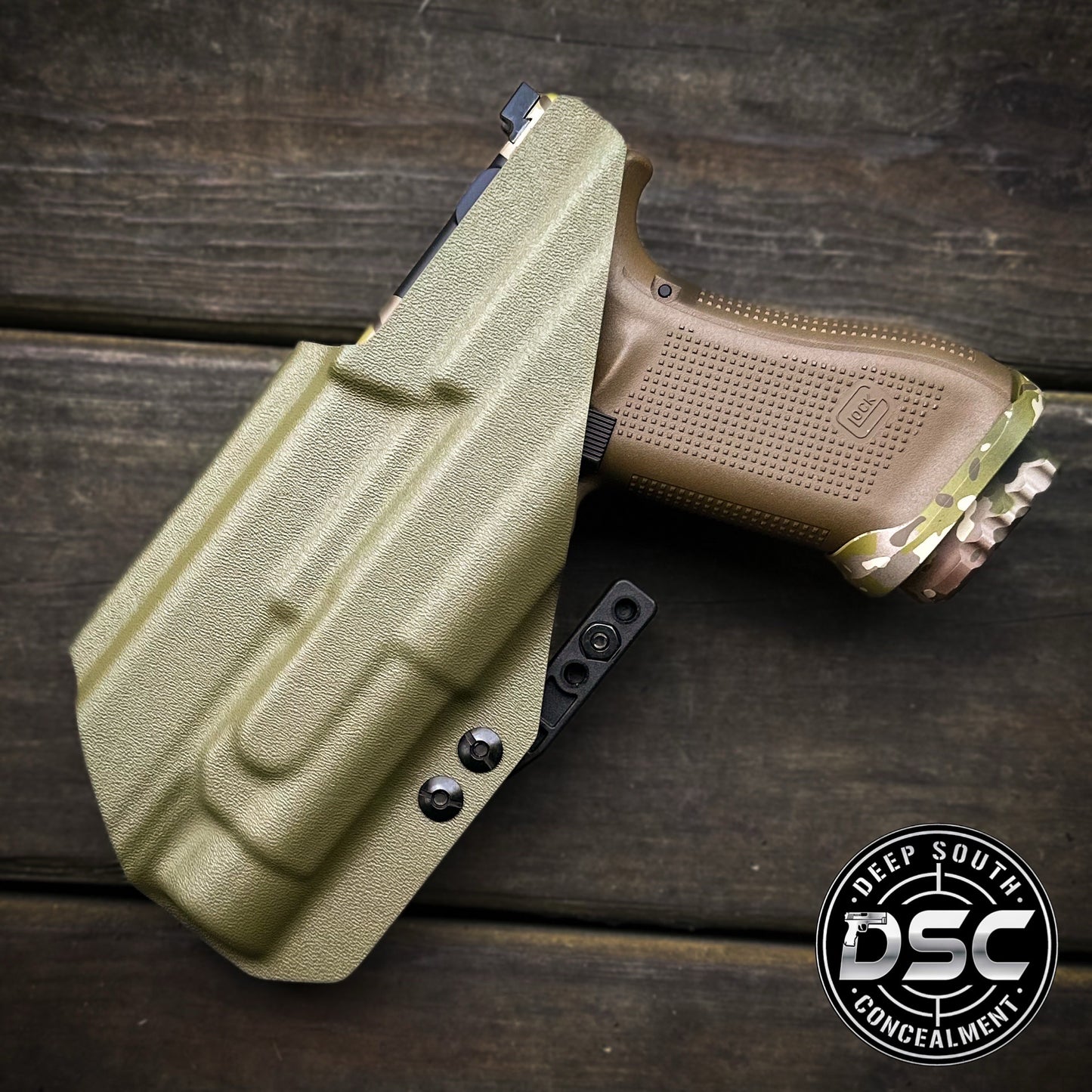 Glock 17 MOS w/Streamlight TLR1 HL Ranger Green RH IWB Holster