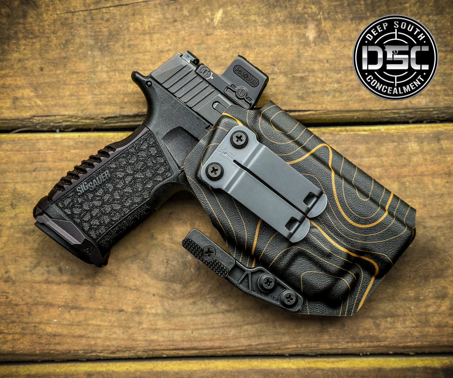 Sig Sauer P365 Fuse w/Streamlight TLR-7 Black/Coyote Brown TOPO RH IWB Holster