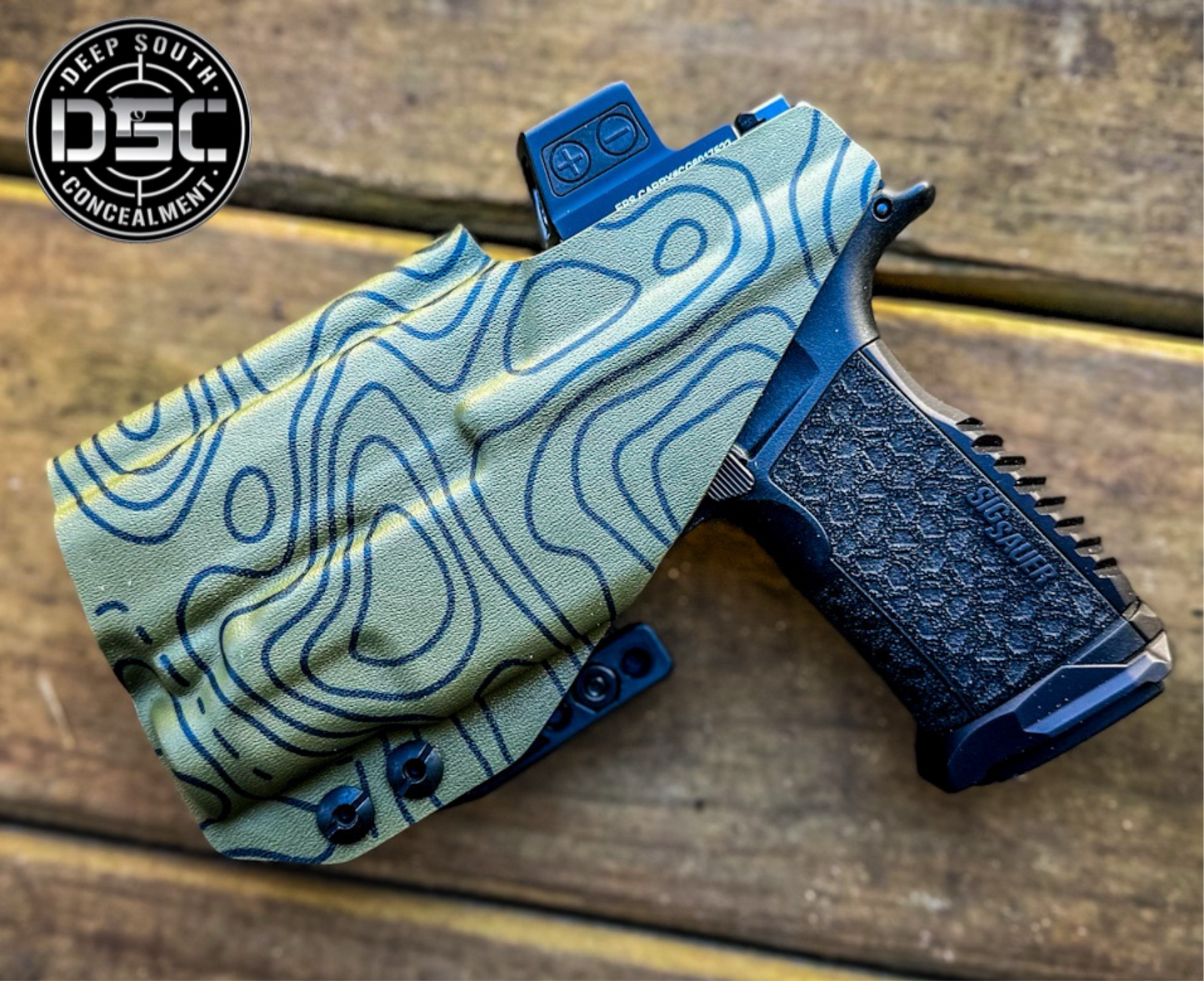 Sig Sauer P365 XMacro w/Streamlight TLR-7 Sub OD Green TOPO RH IWB Holster