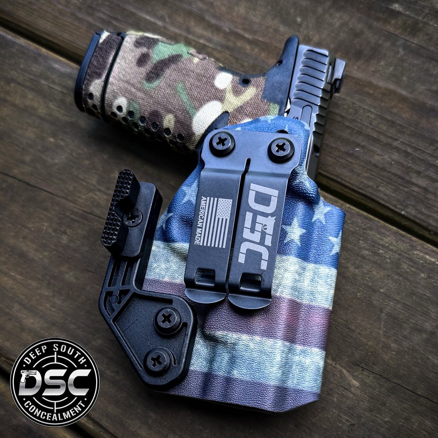 Smith & Wesson Bodyguard 2.0 Comp Carry Distressed Old Glory RH IWB Holster