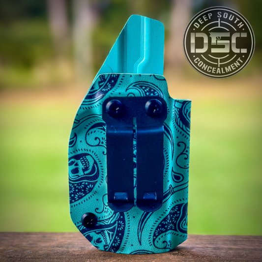 Sig Sauer P365 Turquoise Grim Reaper Design RH IWB Concealment Holster