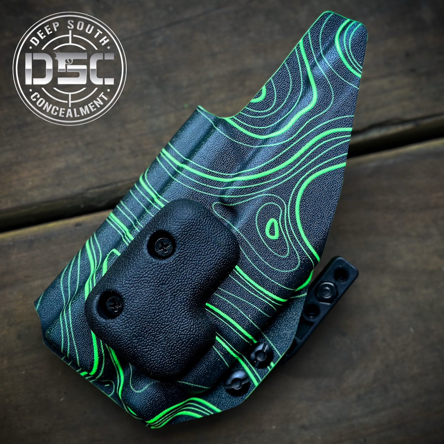 Sig Sauer P365 Fuse w/Streamlight TLR7 HLX Black/Neon Green TOPO RH IWB Holster