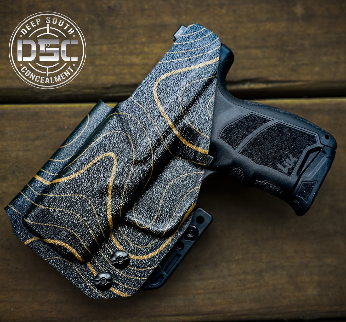 H&K CC9 Black/Coyote Brown TOPO Design RH IWB Holster