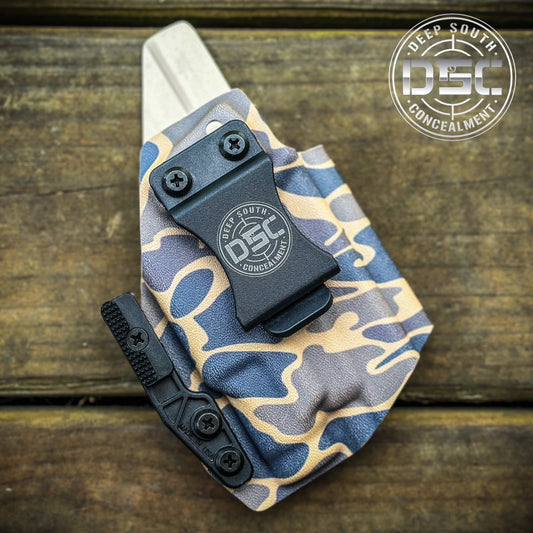 Glock 43X MOS w/Streamlight TLR7 Sub Old School Camo RH IWB Holster