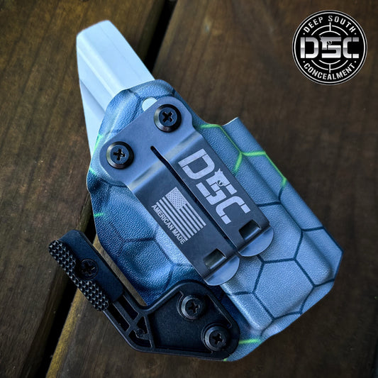 Springfield Armory Hellcat Custom Hexagon Print RH IWB Concealment Holster