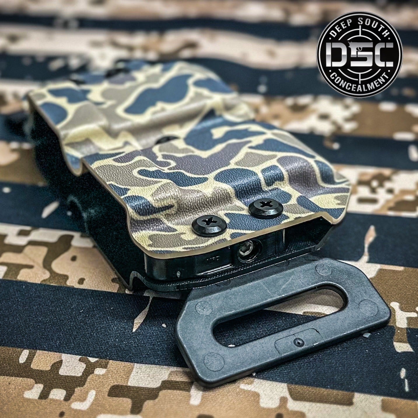 Old School Camo Dual Mag Carrier for Double Stack 9mm/40 S&W Mags