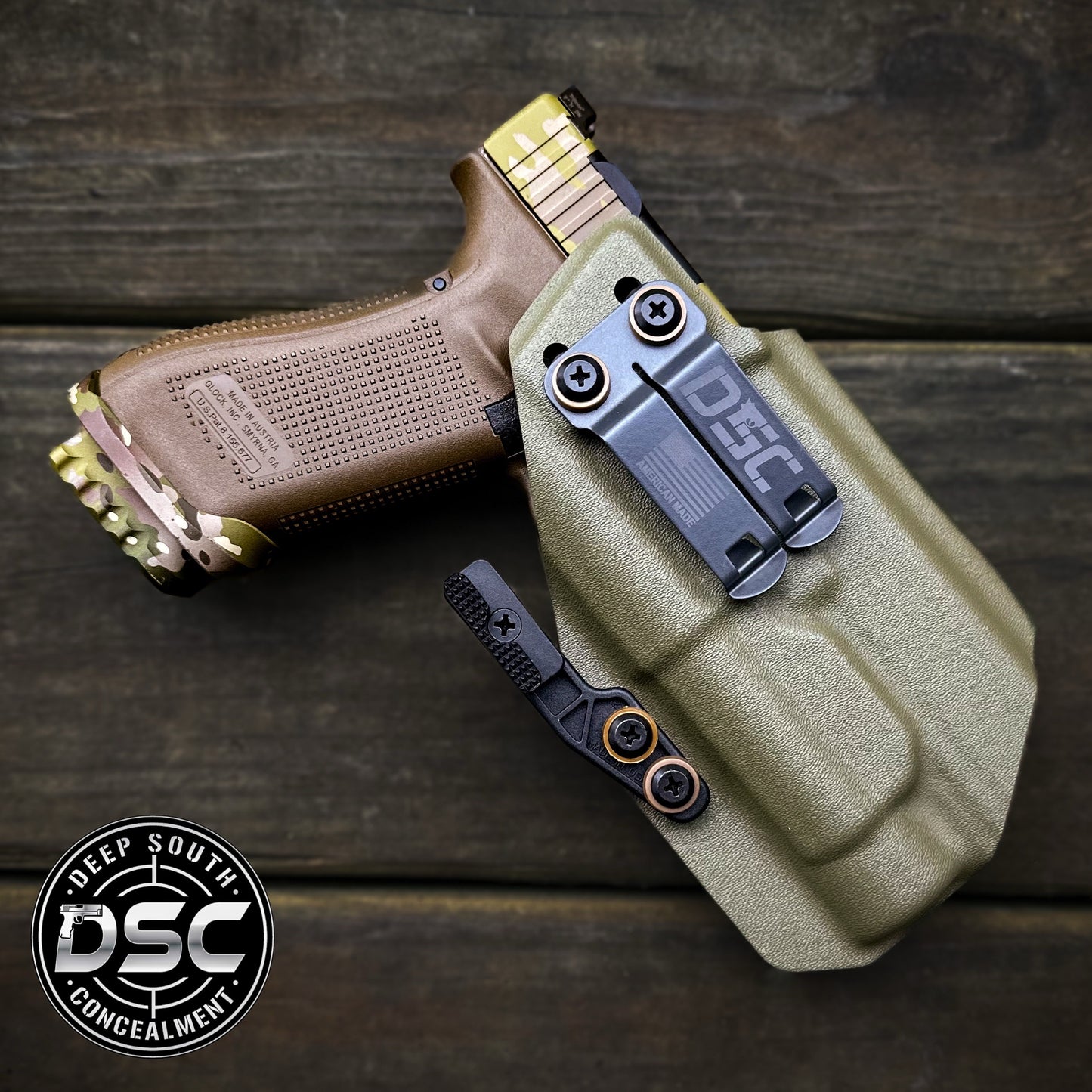 Glock 17 MOS w/Streamlight TLR1 HL Ranger Green RH IWB Holster
