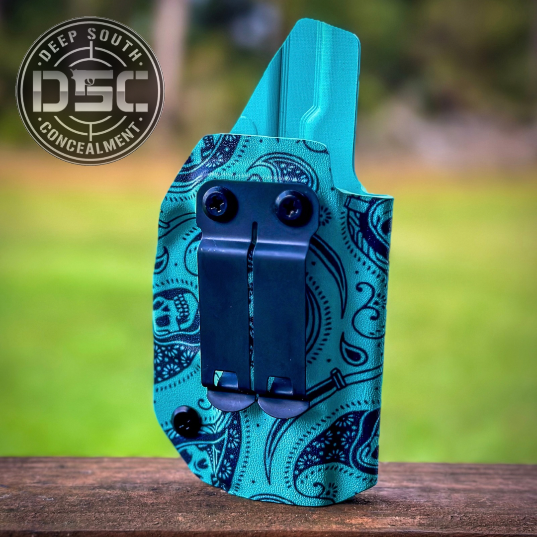 Sig Sauer P365 Turquoise Grim Reaper Design RH IWB Concealment Holster