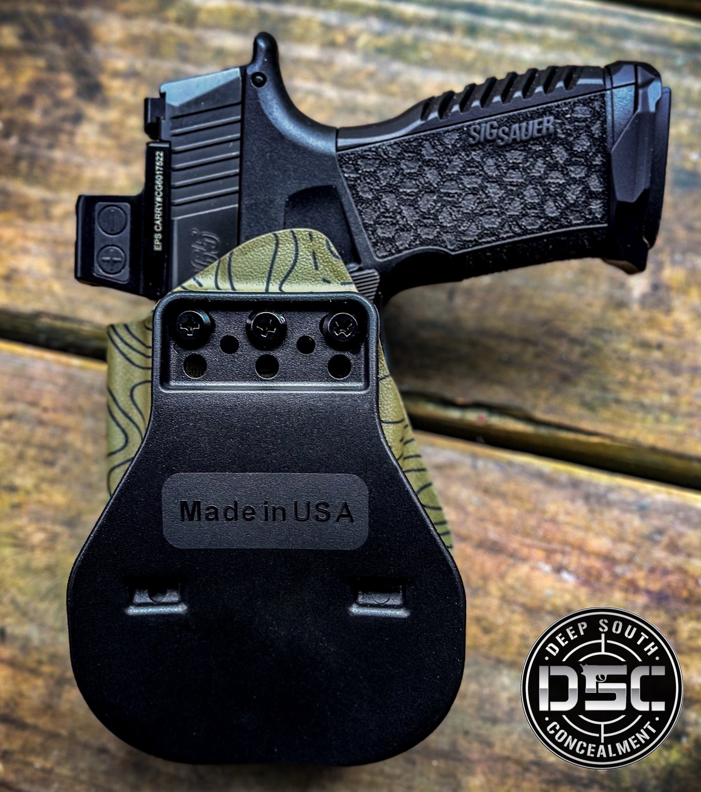 Sig Sauer P365 Fuse w/Streamlight TLR7 HLX OD Green TOPO RH Paddle Holster