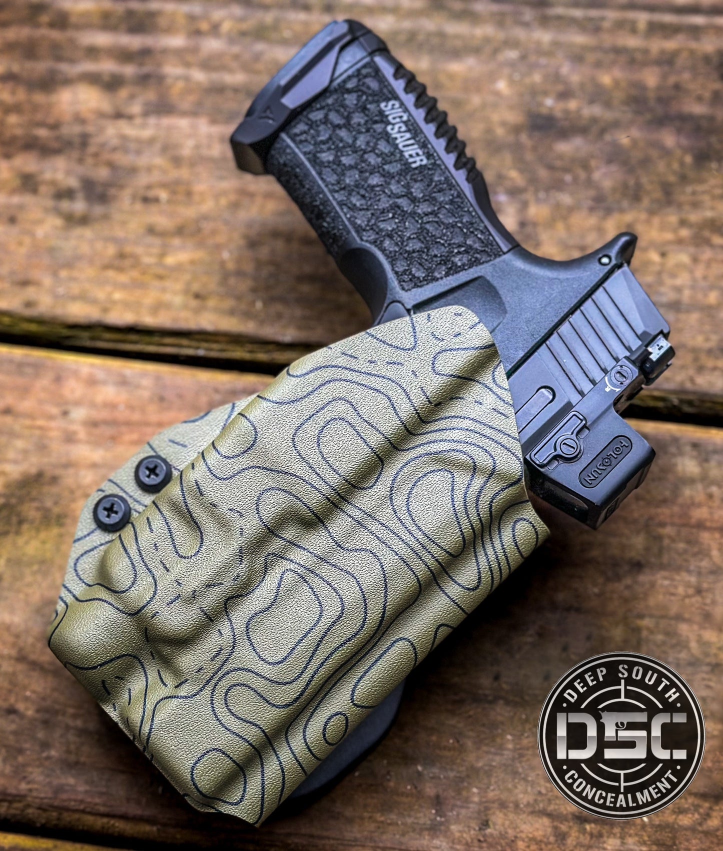 Sig Sauer P365 Fuse w/Streamlight TLR7 HLX OD Green TOPO RH Paddle Holster