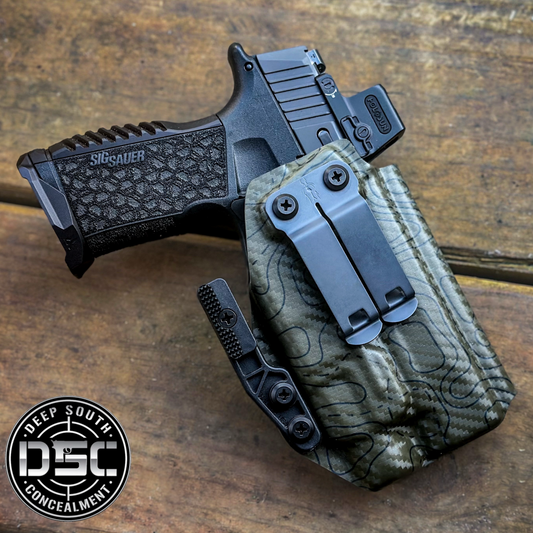 Sig Sauer P365 Fuse w/Streamlight TLR7 HLX OD Green Carbon Fiber TOPO RH IWB Holster