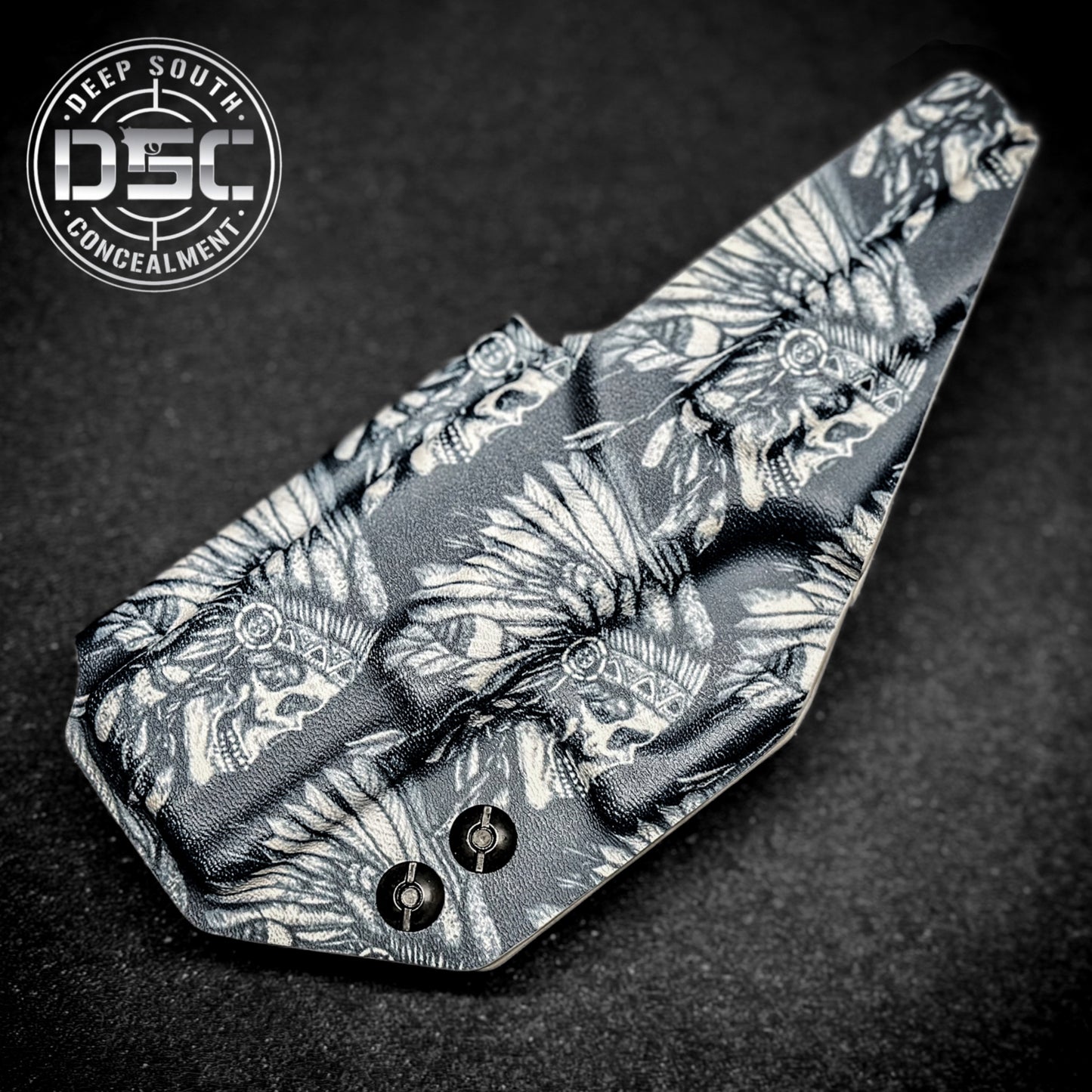 Ruger RXM Indian War Chief Skull Design RH IWB Holster