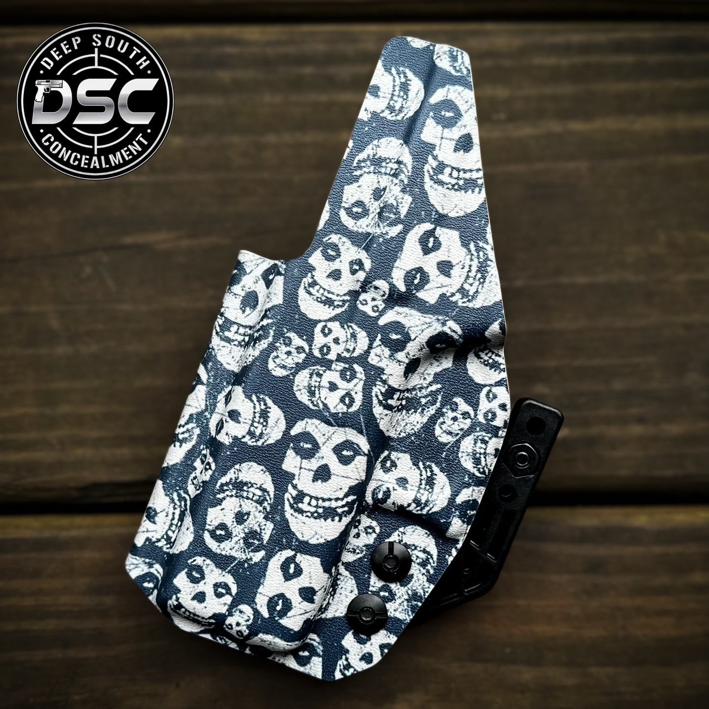 Glock 43X MOS Misfits Skull Custom RH IWB Concealment Holster