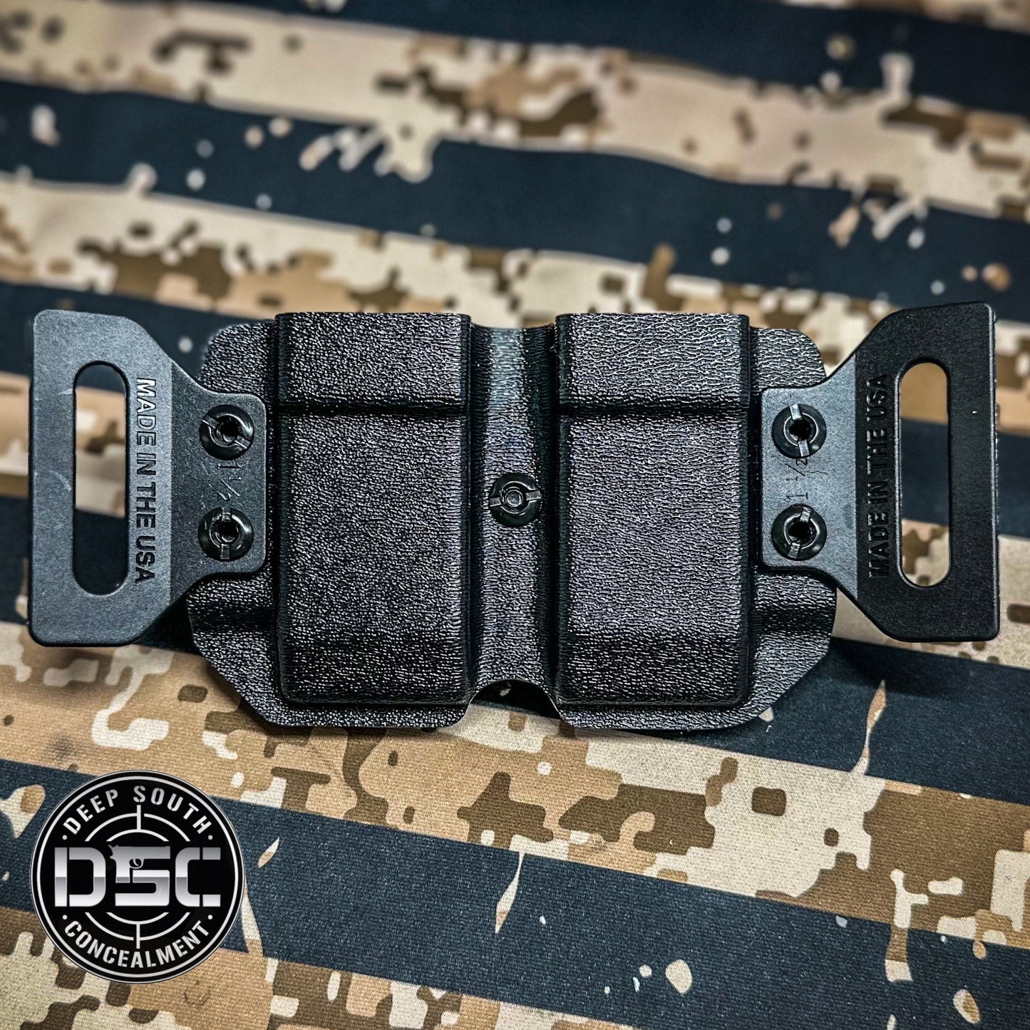 Old School Camo Dual Mag Carrier for Double Stack 9mm/40 S&W Mags