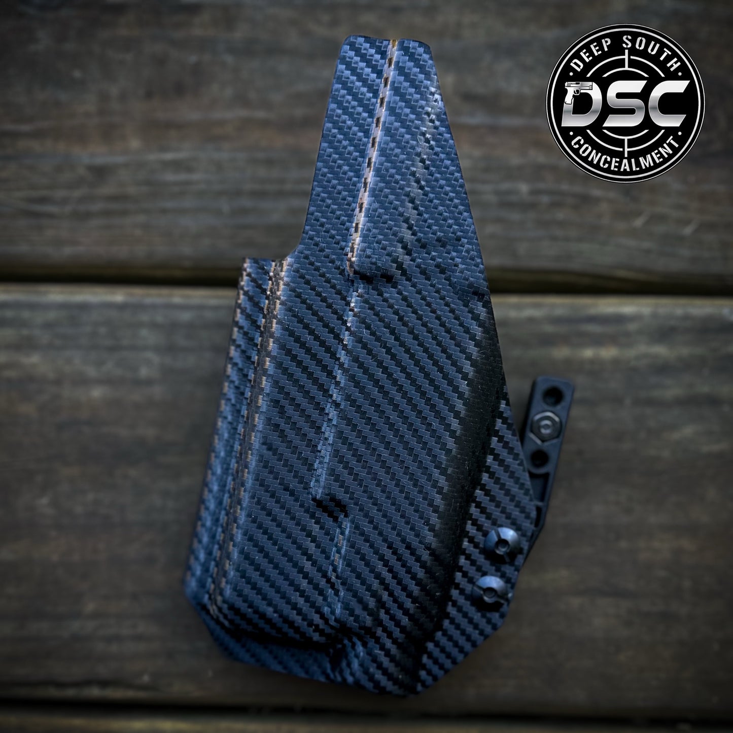 Glock 19 w/Streamlight TLR7 HLX Black Carbon Fiber RH IWB Holster
