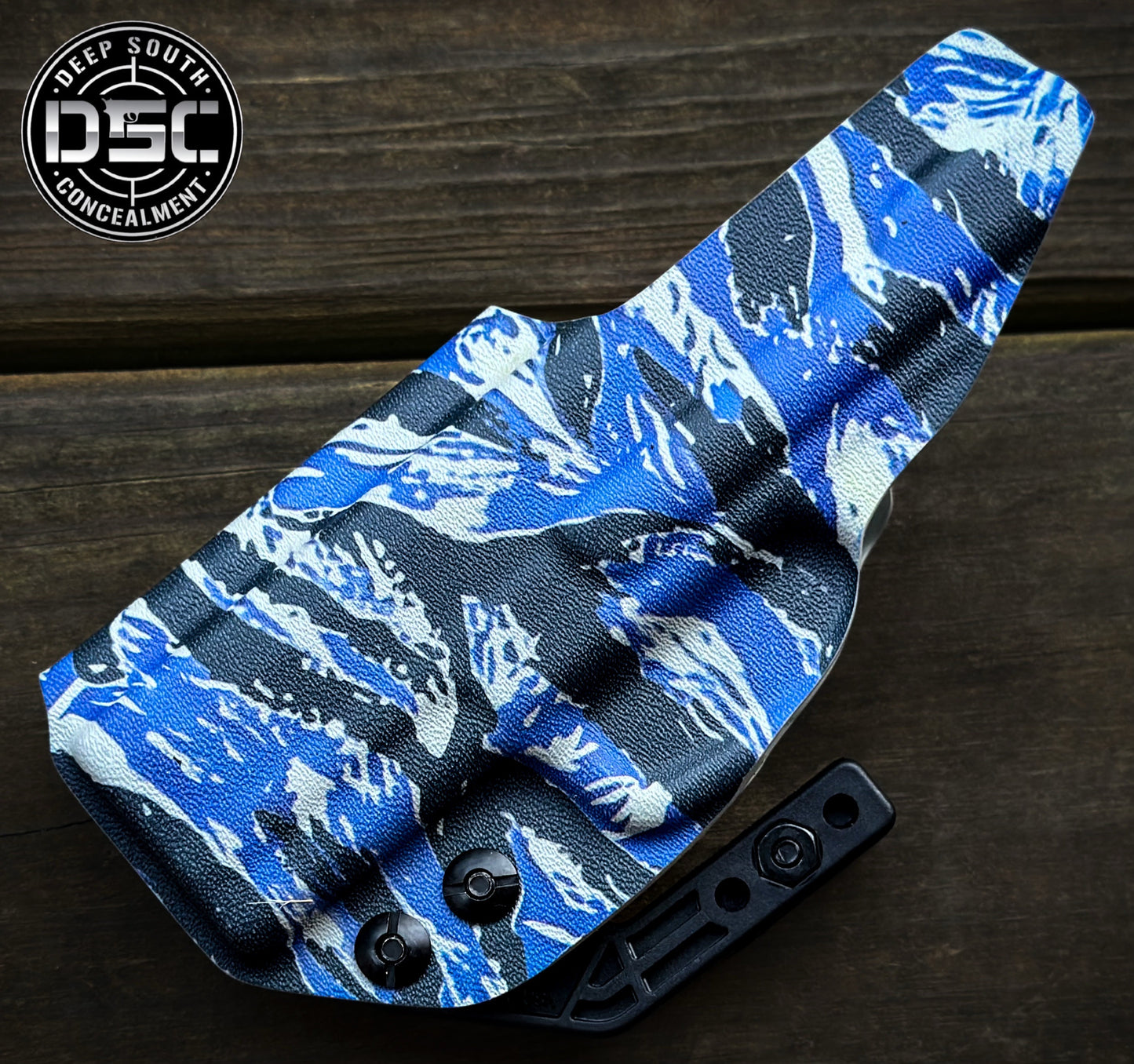 Sig Sauer P365 XMacro Blue/Black Tiger Stripe Camo RH IWB Holster