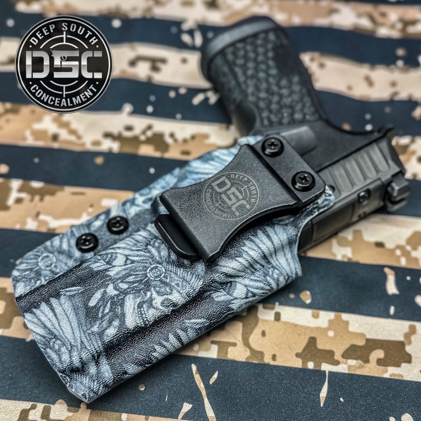 Sig Sauer P365 Fuse Indian War Chief Skull Design RH IWB Concealment Holster