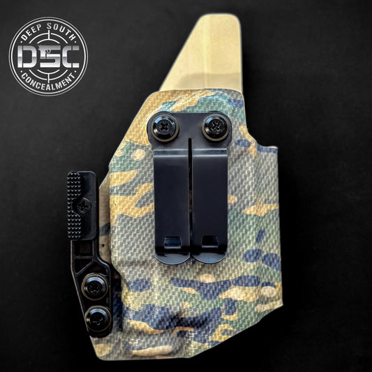 Glock 43X MOS w/Streamlight TLR7 Sub Multicam Carbon Fiber RH IWB Holster