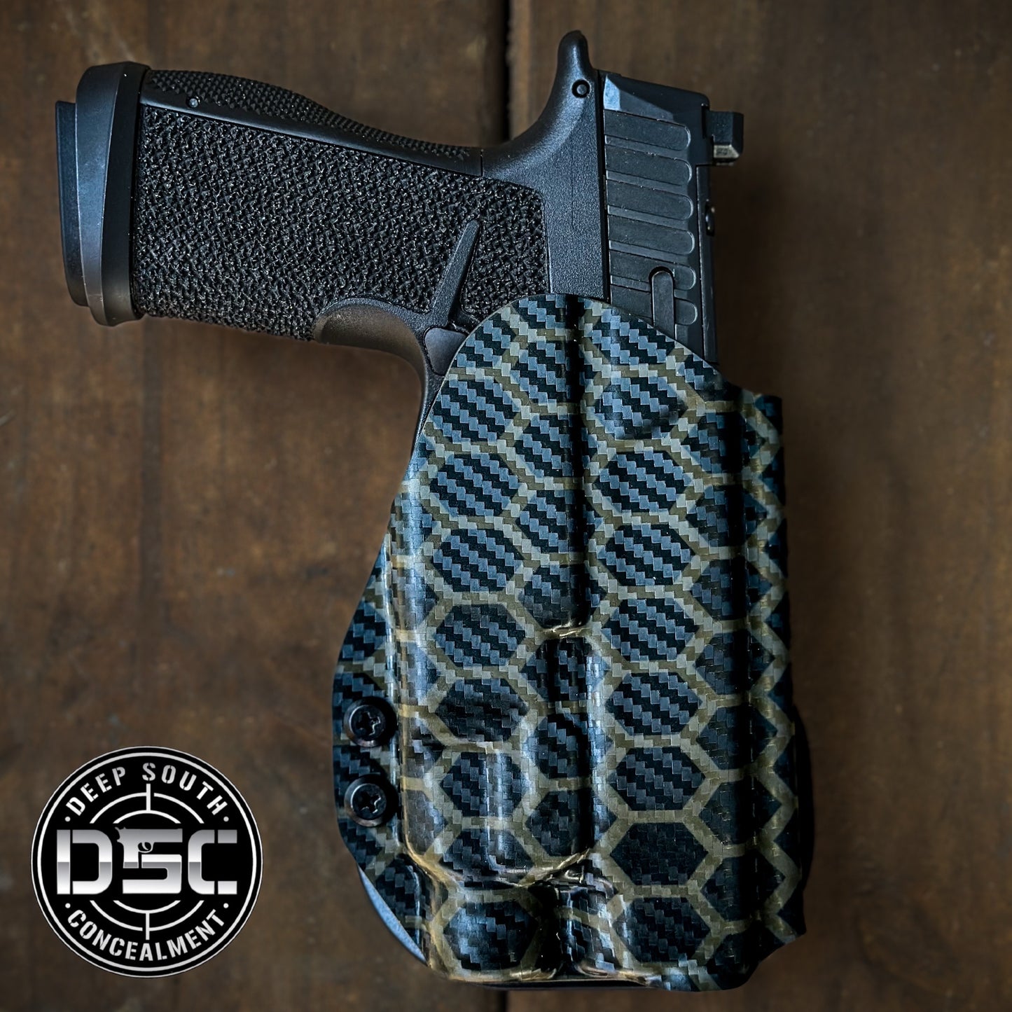 Sig Sauer P365 Fuse w/Streamlight TLR7 HLX OD Green/Black Carbon Fiber Hex RH Paddle Holster