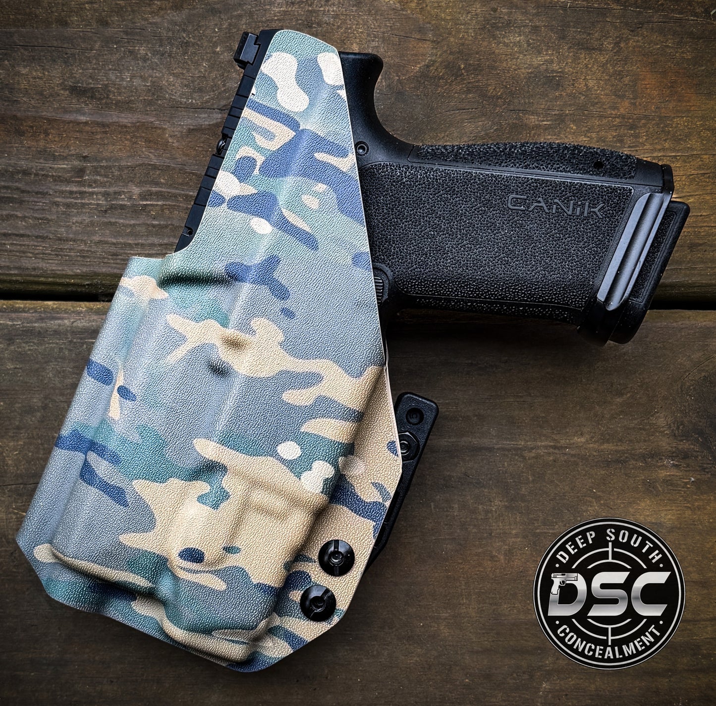 Canik MC9 Prime w/Olight PL-X Multicam Camo RH IWB Holster
