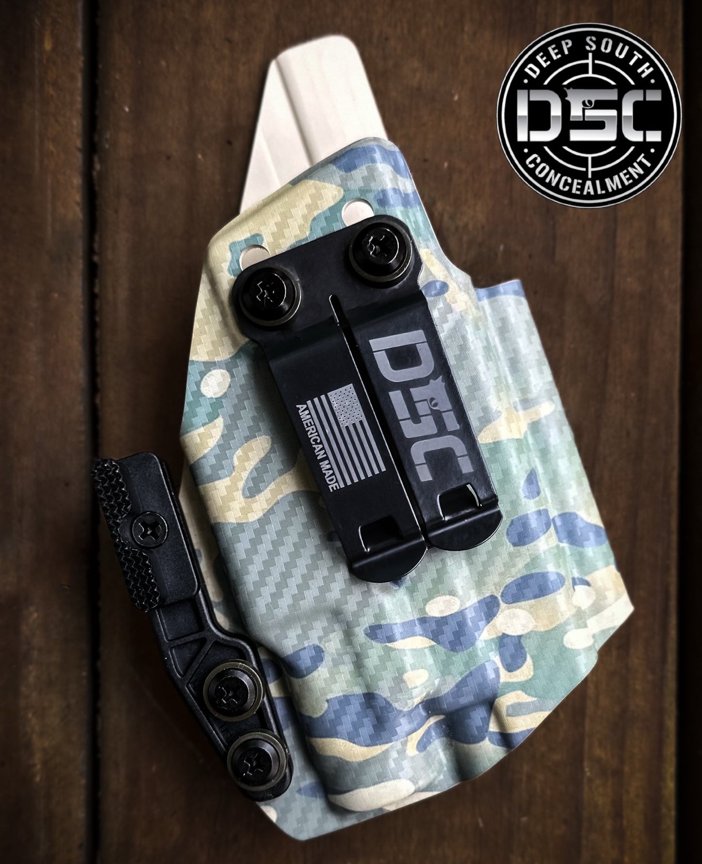 Glock 43X MOS w/Streamlight TLR7 Sub Multicam Carbon Fiber RH IWB Holster