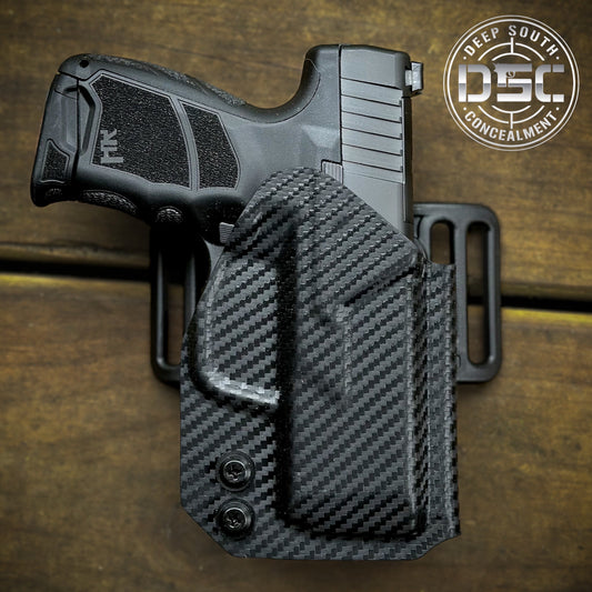 H&K CC9 Black Carbon Fiber RH OWB Belt Slide Holster