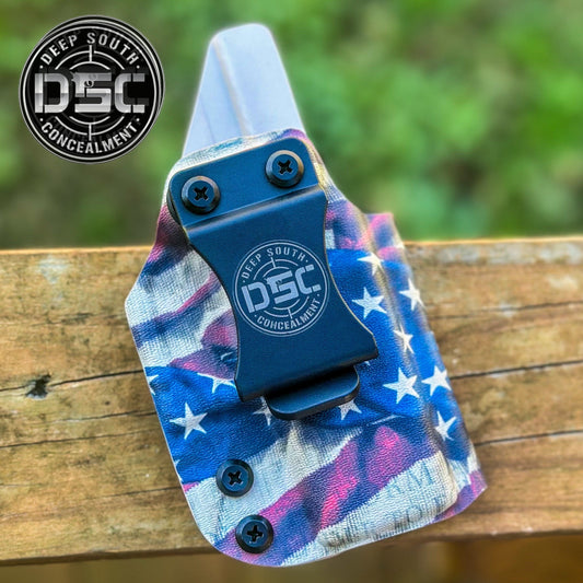 Glock 43/43X MOS American Flag Design RH IWB Concealment Holster