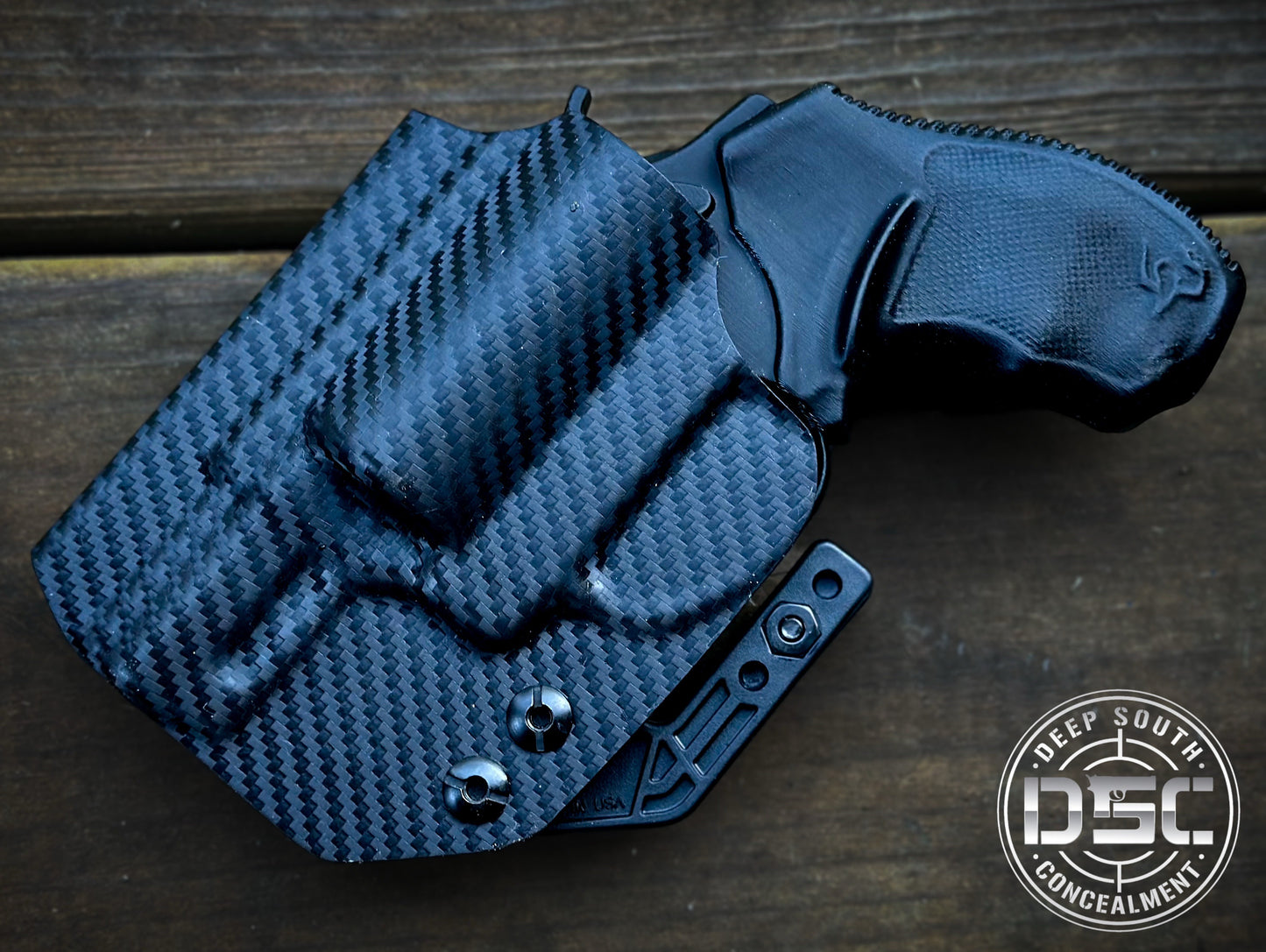 Taurus Model 856 Black Carbon Fiber RH IWB Holster