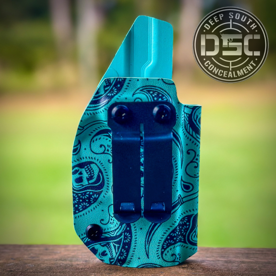 Sig Sauer P365 Turquoise Grim Reaper Design RH IWB Concealment Holster