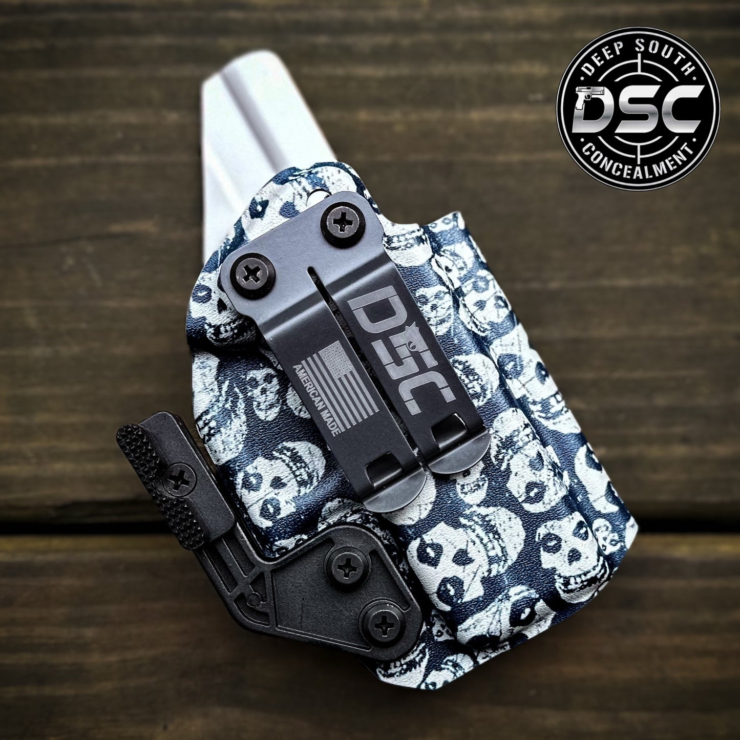 Glock 43X MOS Misfits Skull Custom RH IWB Concealment Holster