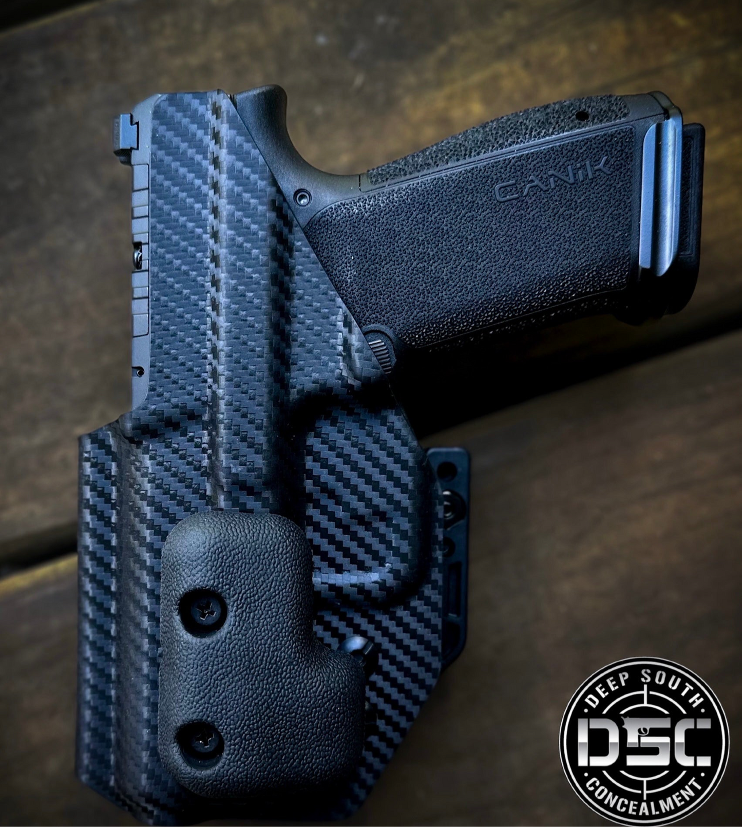 Canik MC9 Prime Black Carbon Fiber RH IWB Holster w/Appendix Wedge