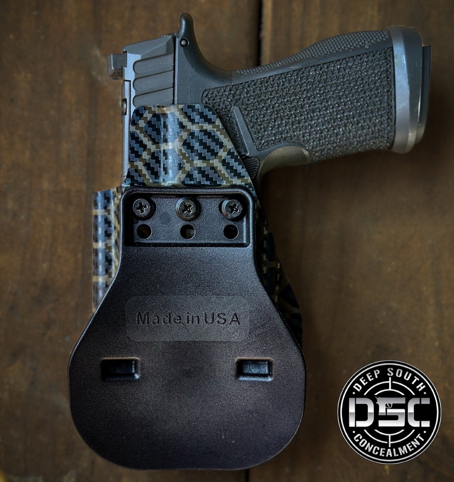 Sig Sauer P365 Fuse w/Streamlight TLR7 HLX OD Green/Black Carbon Fiber Hex RH Paddle Holster