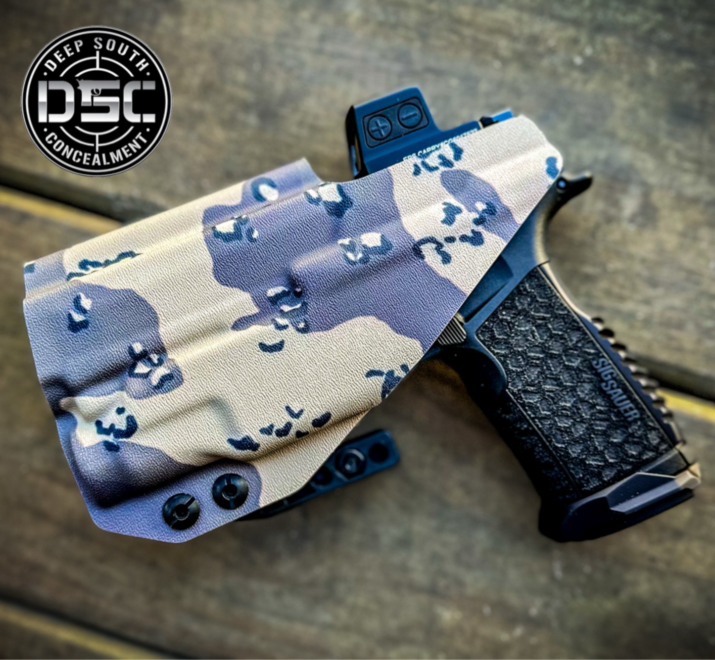 Sig Sauer P365 XMacro w/Streamlight TLR-7 Sub Desert Storm (Chocolate Chip) Camo RH IWB Holster