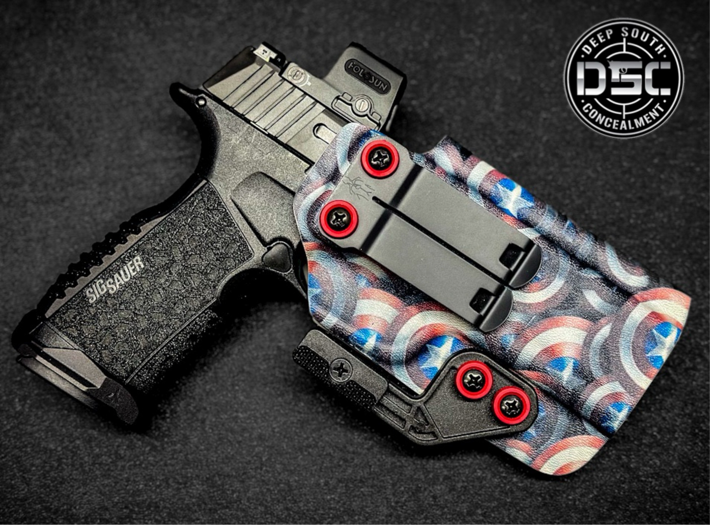 Sig Sauer P365 Fuse Captain America Shield Design RH IWB Holster