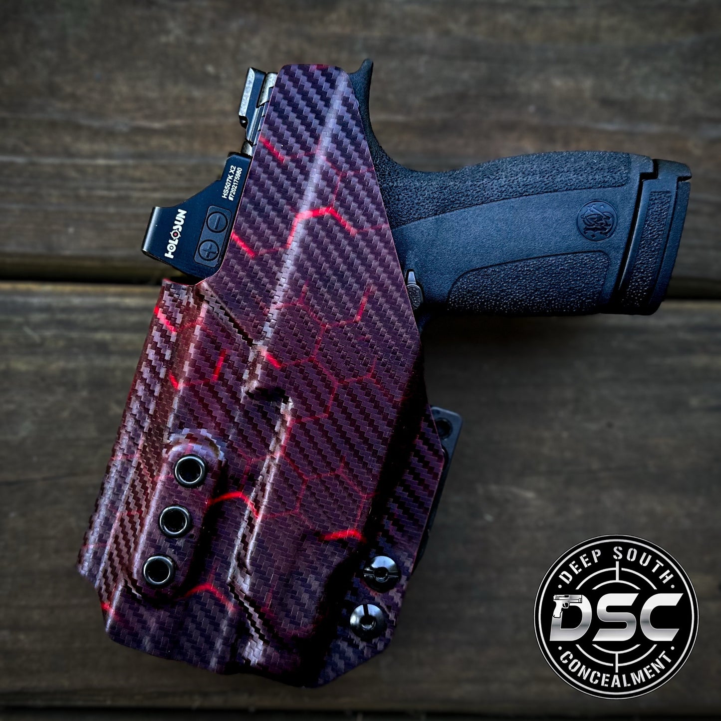 Smith & Wesson Shield X w/Streamlight w/TLR7 SUB Red/Blk Hex Carbon Fiber RH IWB