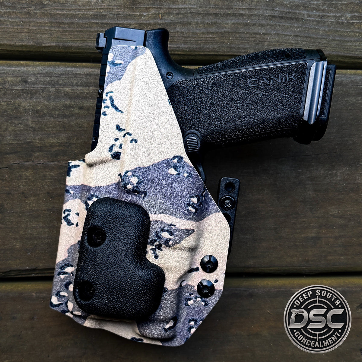 Canik MC9 Prime w/Streamlight TLR7 SUB Desert Storm Camo RH IWB Holster