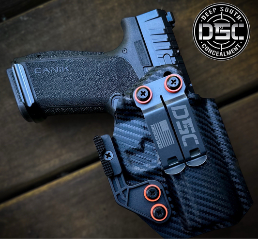 Canik MC9 Prime Black Carbon Fiber RH IWB Holster w/Appendix Wedge