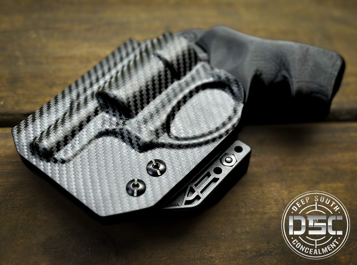 Ruger LCR Black Carbon Fiber RH IWB Concealment Holster