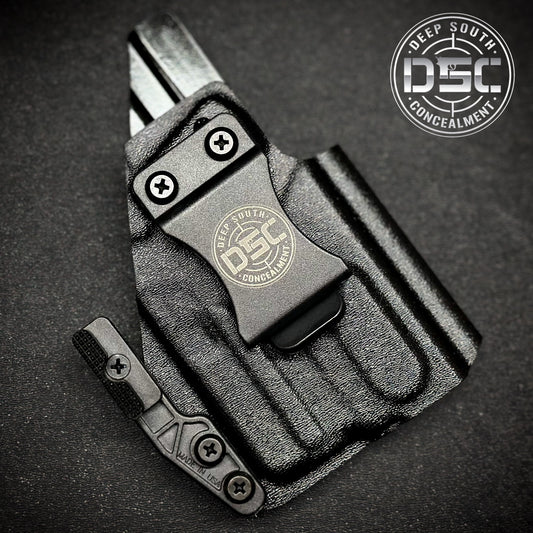 Glock 43X MOS w/Streamlight TLR6 Black RH IWB Holster