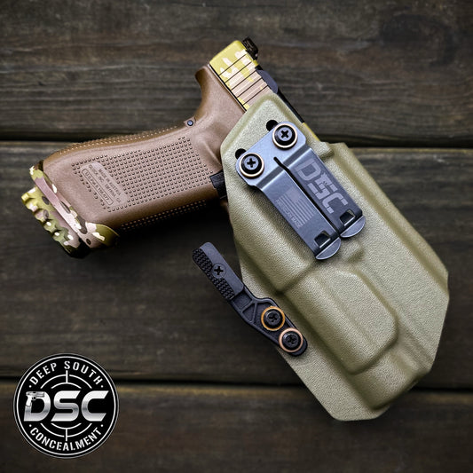 Glock 17 MOS w/Streamlight TLR1 HL Ranger Green RH IWB Holster
