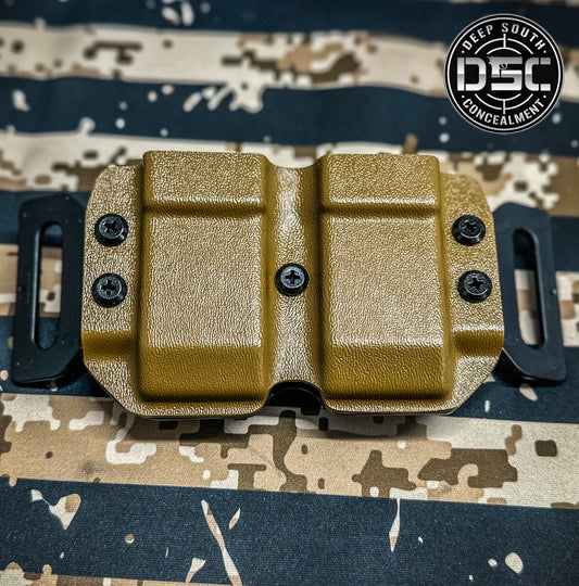 Coyote Brown Dual Mag Carrier for Double Stack 9mm/40 S&W Mags