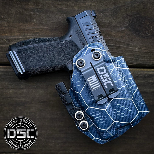 Canik MC9 Prime Streamlight w/TLR7 Sub Blue/Tan Hex Carbon Fiber RH IWB