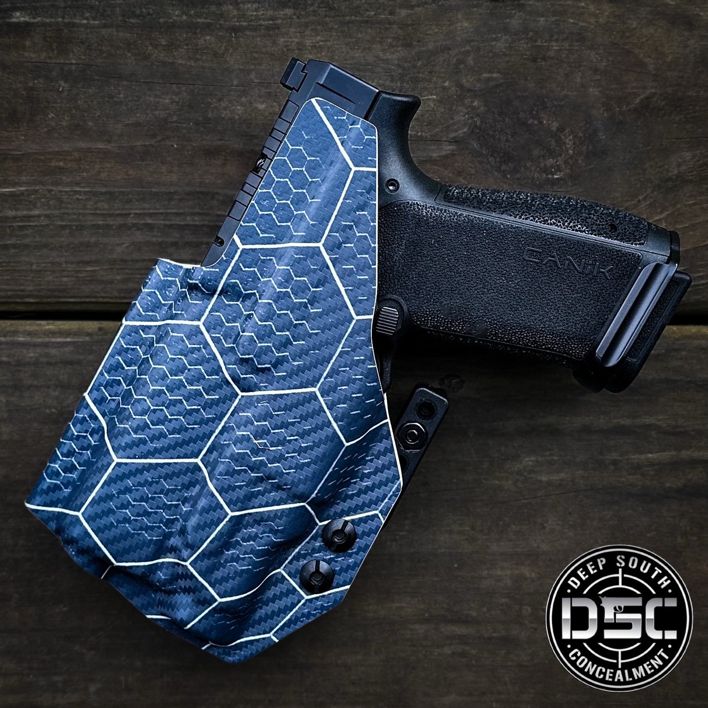Canik MC9 Prime Streamlight w/TLR7 Sub Blue/Tan Hex Carbon Fiber RH IWB