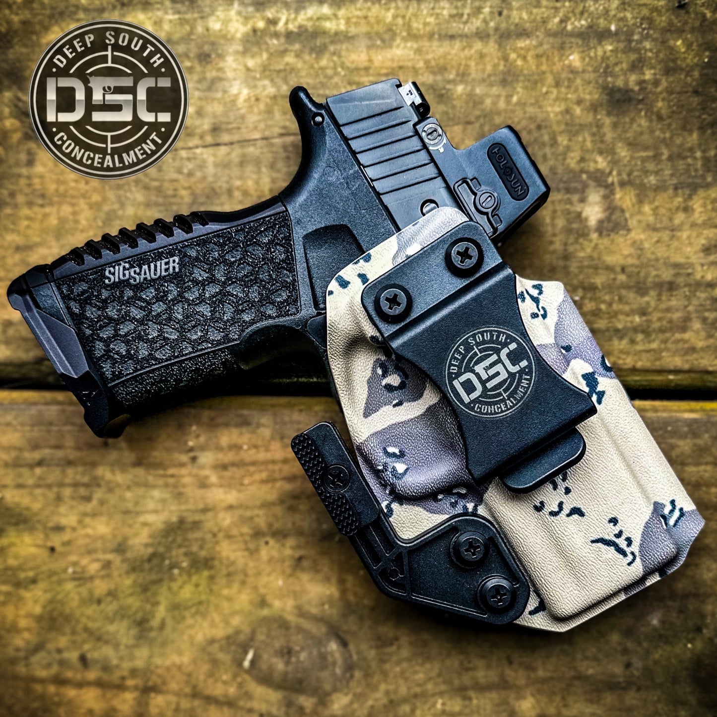 Sig Sauer P365 XMacro Desert Storm (Chocolate Chip) Camo RH IWB Holster