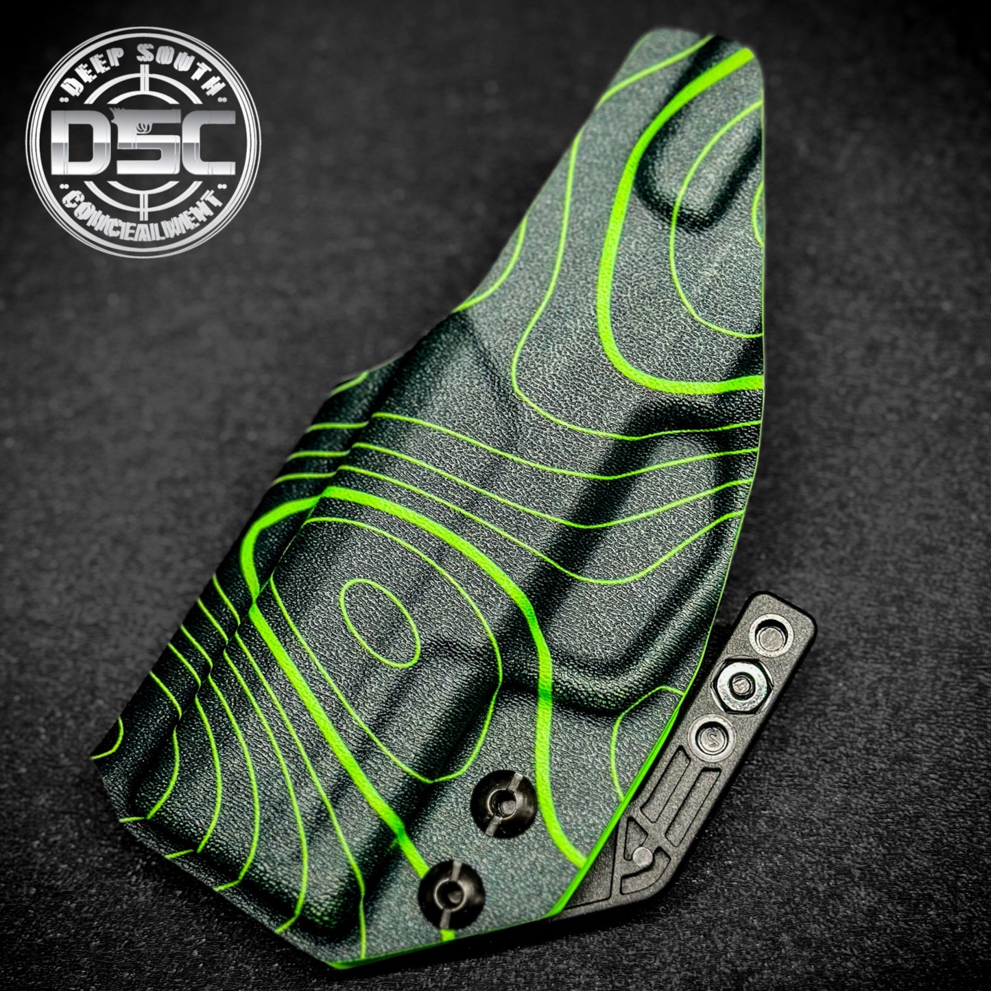 Sig Sauer P365 XMacro Black & Neon Green Topo RH IWB Holster