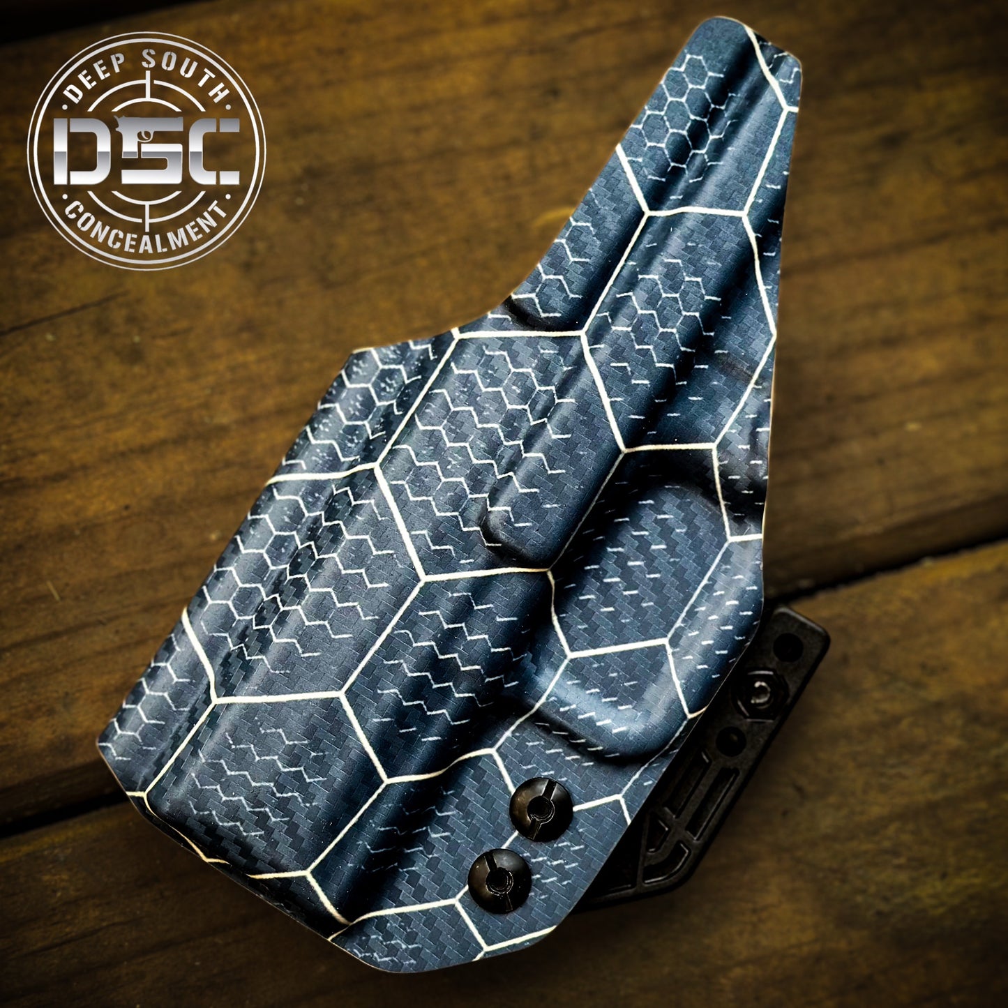 Canik MC9 Prime Blue/Desert Tan Hex Design RH IWB Holster
